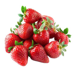 Fresh, ripe strawberries piled high