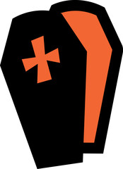 Obraz premium Spooky Silhouette Castle A Halloween Illustration