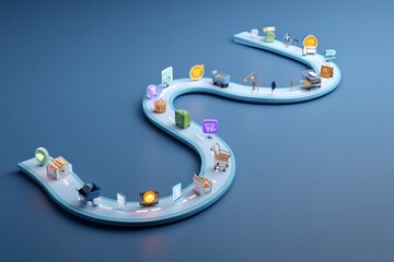 Process flow of e-commerce journey