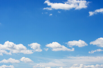 White clouds in blue sky