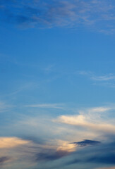 Beautiful sky with cloud before sunset