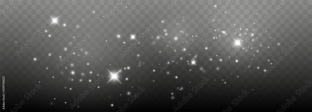 Canvas Prints glowing light effect with many glitter particles with transparency. vector starry cloud with dust. m