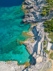 Aerial View of RT Veslo Camp and Rocky Beach