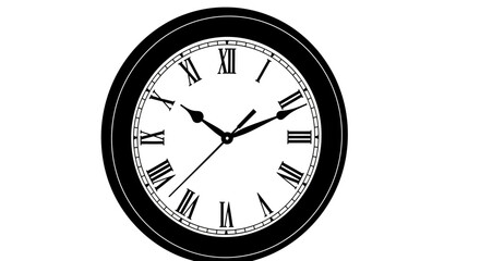 Clock Design, Office Space, Digital Illustration, Minimalist Atmosphere, Eye Level View