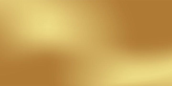 Gold abstract blurred gradient background. Vector illustration.