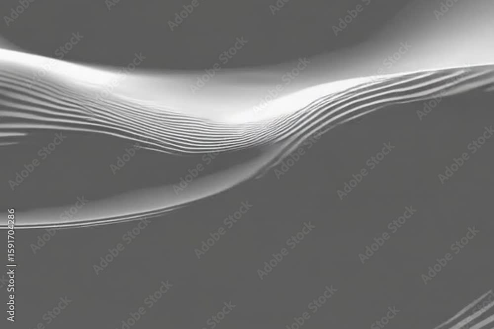 Poster abstract geometric shapes create a dynamic visual effect, with flowing curves. the interplay of ligh