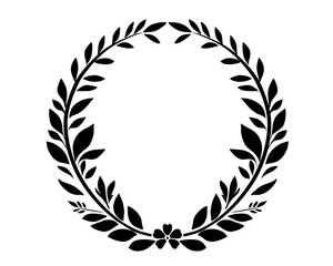 Frame with leaves. Beautiful round frame. Branch with leaves. Suitable for various needs	