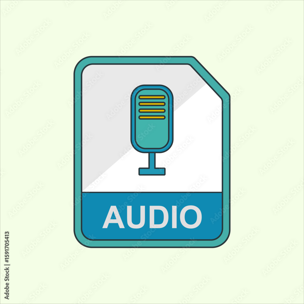 Poster audio icon. icon related to design elements. suitable for web site, app, user interfaces,element, pr