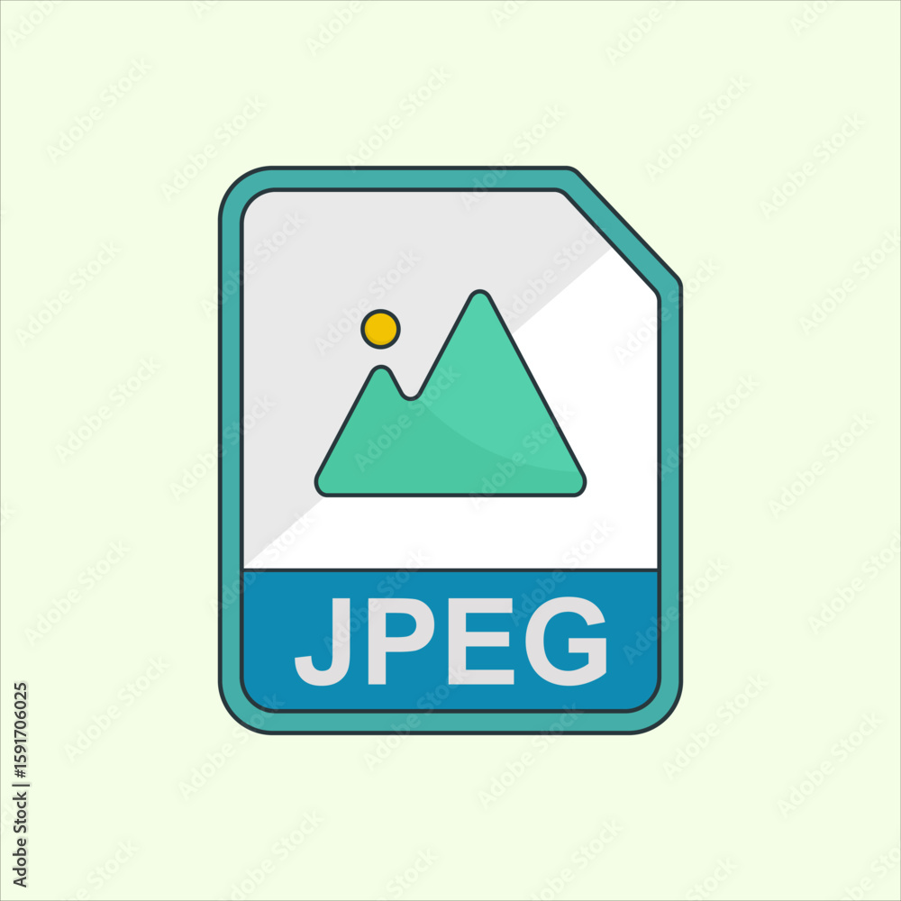Poster jpeg icon. icon related to design elements. suitable for web site, app, user interfaces,element, pri