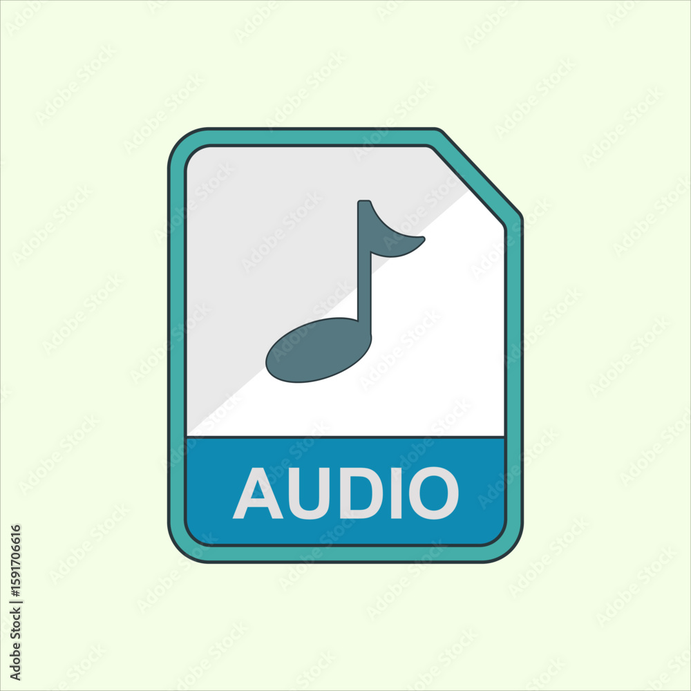 Fototapete audio icon. icon related to design elements. suitable for web site, app, user interfaces,element, pr