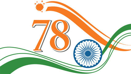 India national day celebration graphic