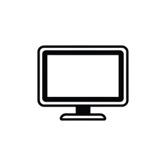 Vector art of computer monitor screen isolated on white background