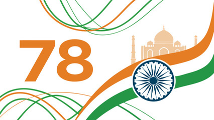 Indian independence day celebration graphic