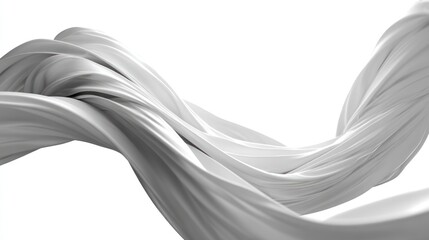 Abstract white fabric folds
