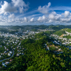 Fototapeta premium Phuket City with Forest and Clouds