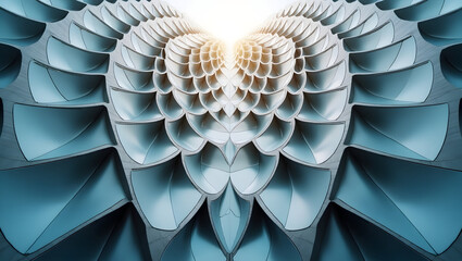 Building Futuristic facade composed of rotating triangular panels catching light at different angles. (3).jpg