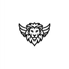 Obraz premium Lion with wings graphic