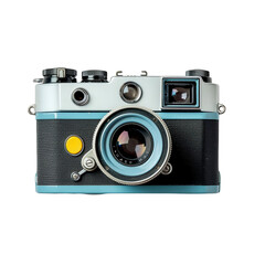 Vintage camera, light blue and gray