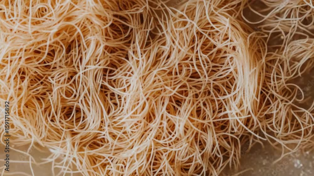 Poster close-up of the soft and woven fibers of a fuzzy rug, displaying its texture and material.