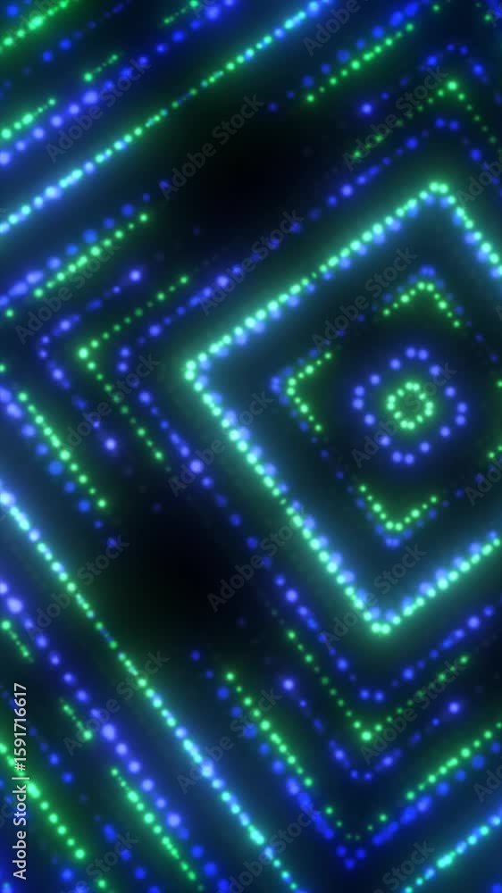 Poster bright lights pulse in patterns, creating intricate designs that captivate viewers.