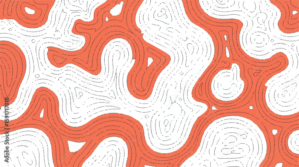Poster organic contour lines pattern abstract background