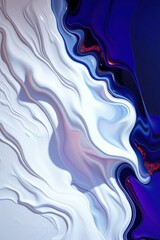 Fototapeta premium Swirling colors of blue and white create an abstract visual experience in an artistic composition