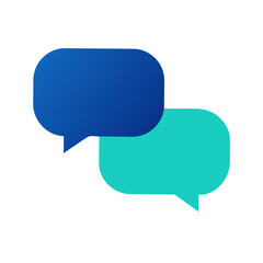 geometric shapes modern Chat Bubble Icon.