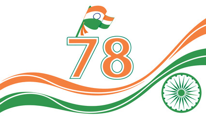Indian flag anniversary graphic 78