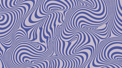 Swirling blue and lavender wavy lines abstract pattern