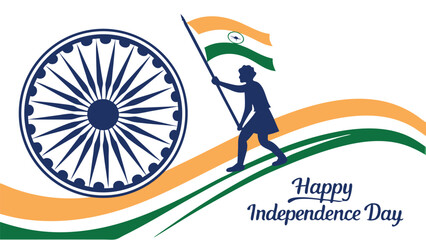 Indian flag independence day illustration