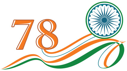 Obraz premium Indian flag theme 78 design