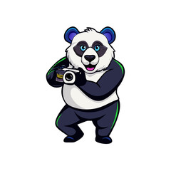 Fototapeta premium Panda photographer logo designs 