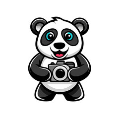 Obraz premium Panda photographer logo designs 