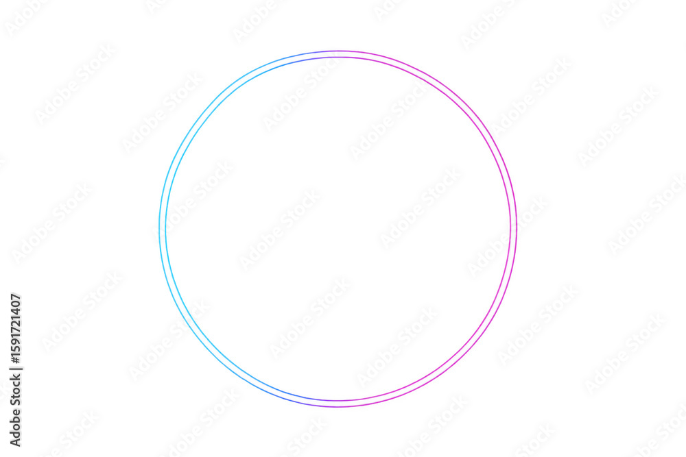 Poster glowing neon circle with a transparent background creates a vibrant light effect, perfect for adding