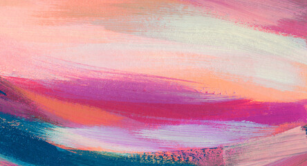 Abstract impressionist landscape. Versatile artistic image for creative design projects: posters, banners, websites, covers, cards, magazines, prints and wallpapers. Modern art.