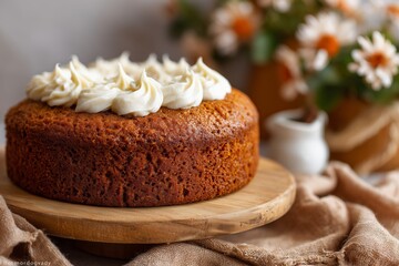 Classic Keto Lemon Tart with Golden Crust on White Plate &ndash; Close-Up