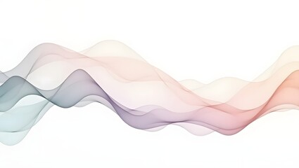 Minimalist Abstract Shapes in Soft Pastel Colors on White Background, 4K