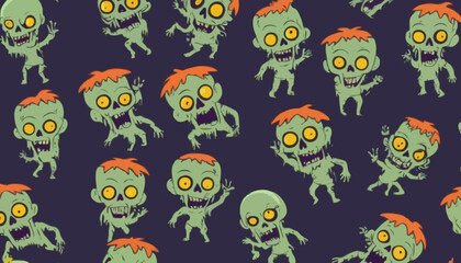 Humorous Halloween Zombies for Stock Illustrations