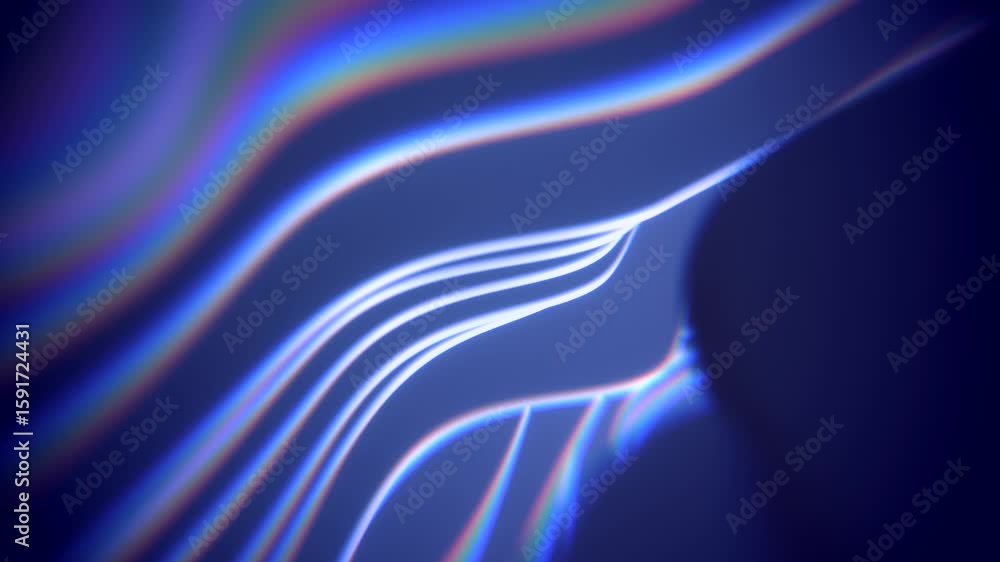 Poster abstract disorder in which we virtually fall. blue shade. abstract background 3d animation