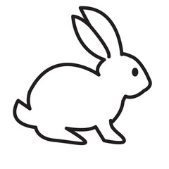 Rabbit icon with white background