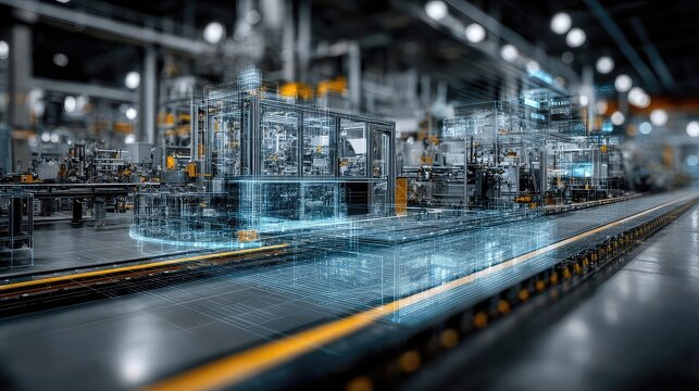 Digital twin technology for industrial processes enabling virtual replication of factory systems for monitoring, diagnostics, and optimization in real-time industrial environments