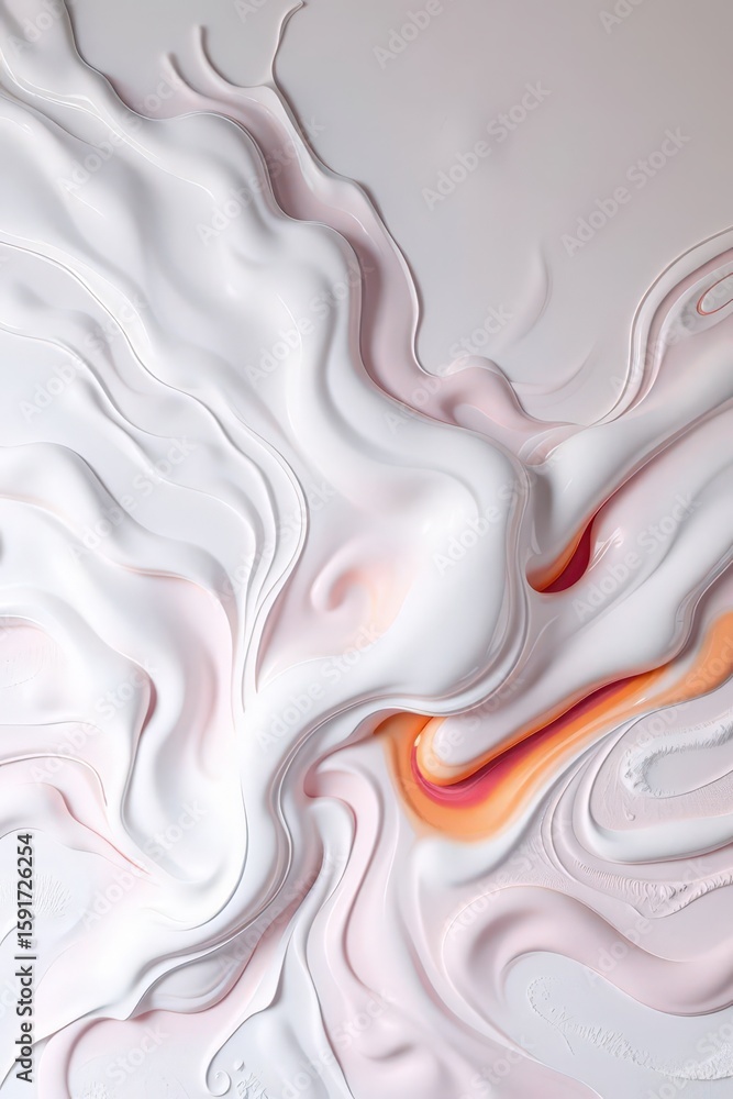 Aufkleber creative abstract design with swirling patterns and vibrant colors in a modern art style