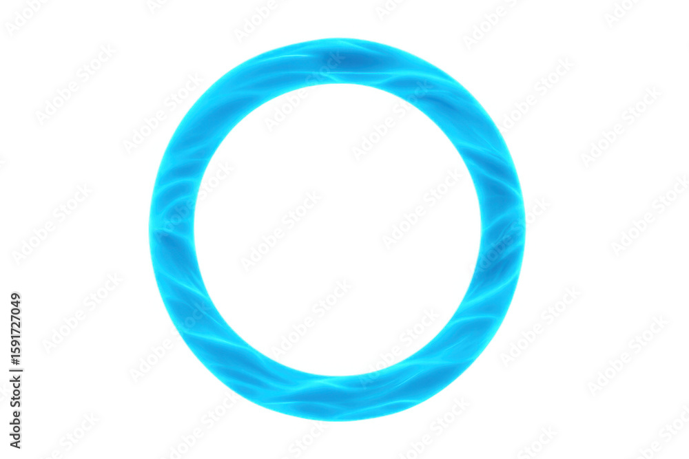 Poster water curving into circular shape, transparent background creating elegant splash effect ideal for s