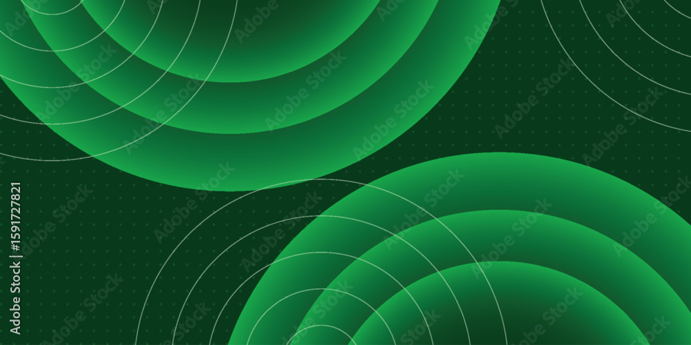 Aufkleber dark green abstract background with overlapping bright green geometric shapes. dynamic shape composi