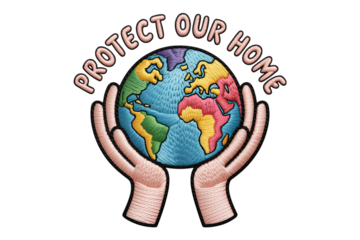Earth held by hands protect our home globe holding