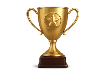 gold cup isolated on white