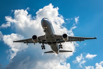 Fototapeta premium A jet airplane look from below. design illustration