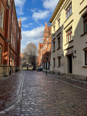Fototapeta premium old street in warsaw