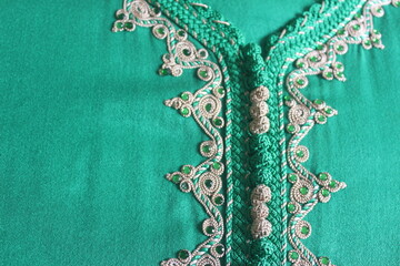 Moroccan jellaba Embroidery Details. women clothing.