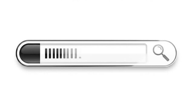 Minimalist search bar design with loading animation on a clean white background